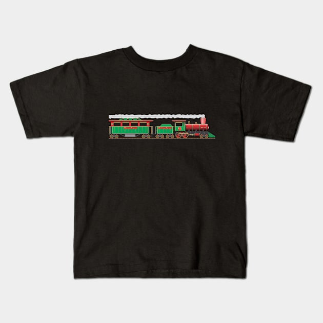 Santa's Christmas Express Kids T-Shirt by Norwood Designs